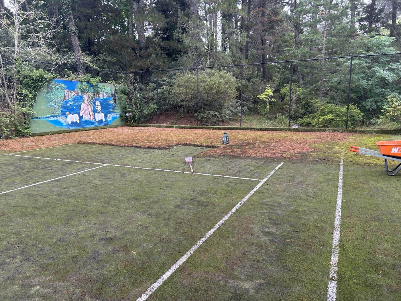 Tennis court maintenance